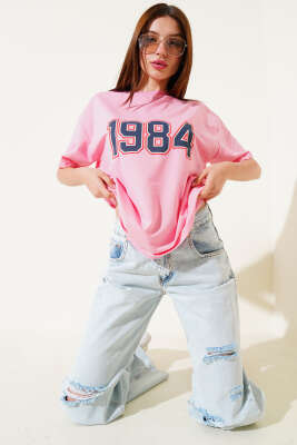 1984 Yazılı T-shirt Pembe - CALİENTE