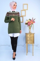 4'lü Kolye Hediyeli Kombin - Haki - 74,60 TL Yerine 49,90 TL