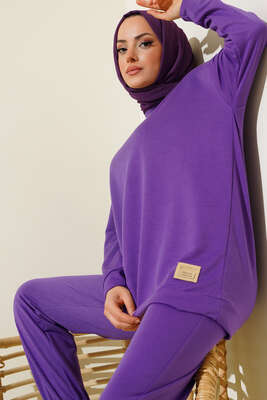 Arma Detaylı İkili Takım Mor - YAZGI TEKSTİL