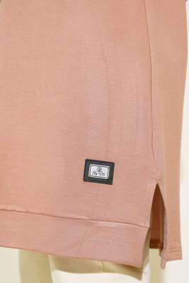 Armalı Oversize Tunik Bej - Tunik