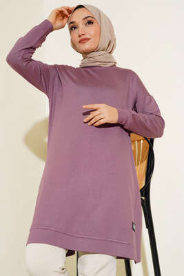 Armalı Oversize Tunik Gül Kurusu - Tunik