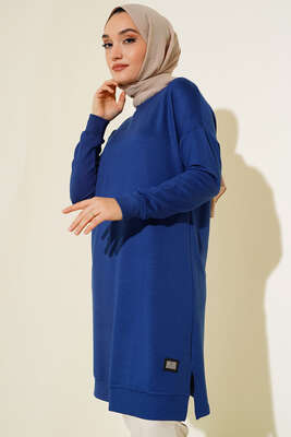 Armalı Oversize Tunik İndigo 