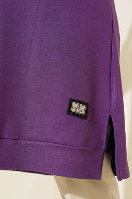 Armalı Oversize Tunik Mor - Tunik