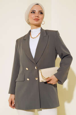 Astarlı Blazer Ceket Fume 