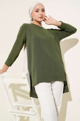 Ayrobin Duble Kol Tunik Haki 