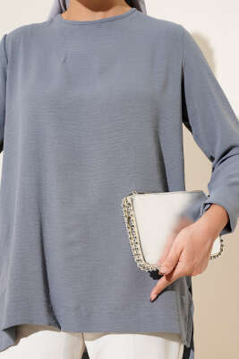 Ayrobin Duble Kol Tunik Kayrak Grisi - Tunik