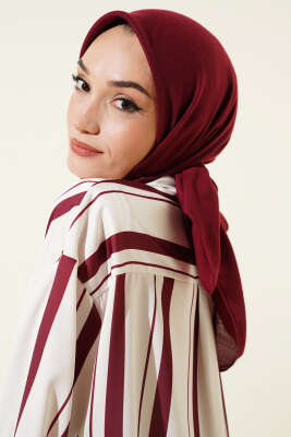 Basic Düz Kışlık Eşarp Bordo 