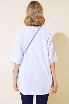 Basıc Oversize T-Shirt Beyaz - Yeni Giyim