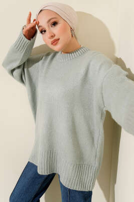 Basic Oversize Triko Tunik Mint 