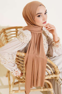 Basic Penye Şal Camel 