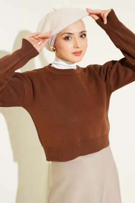 Basic Triko Kazak Kahve 