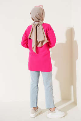 Basic Triko Tunik Fuşya - Triko