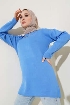 Basic Triko Tunik İndigo - Triko