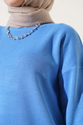 Basic Triko Tunik İndigo - Triko