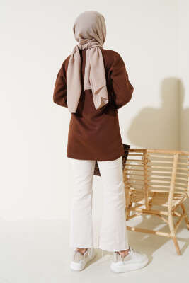 Basic Triko Tunik Kahve - Triko