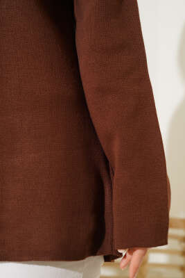 Basic Triko Tunik Kahve - Triko