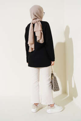 Basic Triko Tunik Siyah - Triko