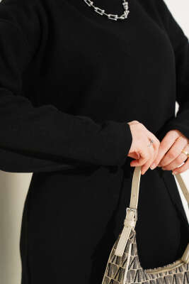 Basic Triko Tunik Siyah - Triko