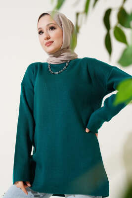 Basic Triko Tunik Zümrüt 