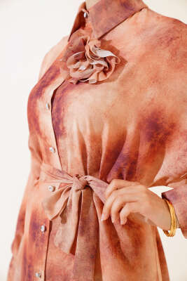 Batik Desen İkili Takım Camel - İkili Takım