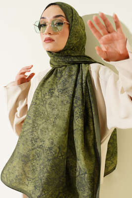 Batik Motifli Modal Şal Kamuflaj 