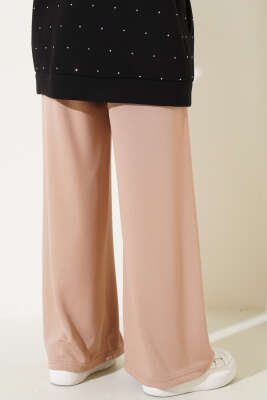 Bel İp Bağlamalı Bol Pantolon Camel - Pantolon
