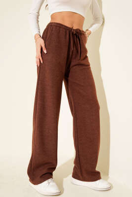 Bel Lastikli Kaşe Pantolon Kahve