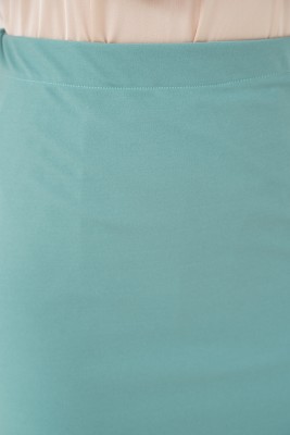 Bel Lastikli Likralı Mint Kalem Etek - Pantolon