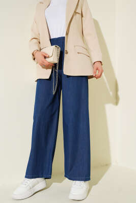 Bel Lastikli Salaş Kot Pantolon Kot