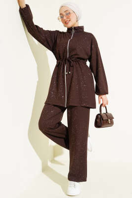 Bel Tünelli Simli Loyşa İkili Takım Kahve - NESSİA