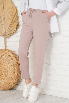 Beli İpli Dar Paça Taş Pantolon