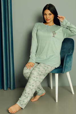 Believe Viscon Pijama Takımı Mint 