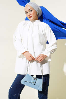 Bilek Lastikli Tunik Ekru 