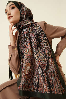 Boteh Desen Şal Zümrüt 