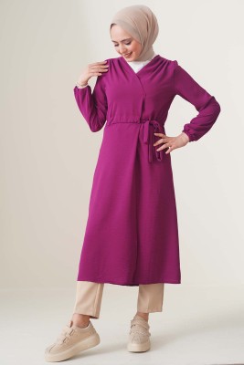 Büzgü Kuşaklı Mürdüm Kap 