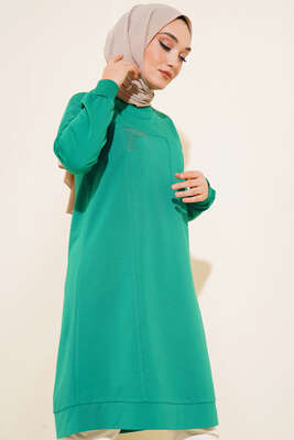Cep Detaylı Taşlı Tunik Benetton - Tunik