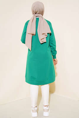 Cep Detaylı Taşlı Tunik Benetton - Tunik