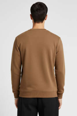 Change Nakışlı Erkek Sweatshirt Taba - Erkek Sweatshirt