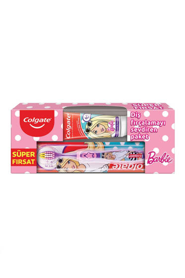 Colgate Barbie Lisanslı Çocuk Diş Fırçası ve Diş Macunu Seti - Diş Macunu