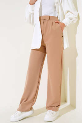 Dabıl Cırtlı Pantolon Camel - Pantolon