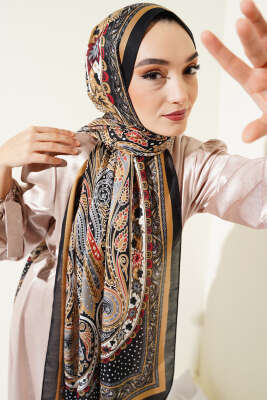 Deluxe Desen Şal Siyah 