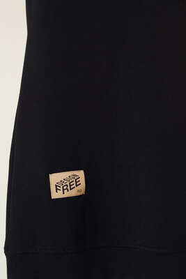 Design Free Armalı Uzun Tunik Siyah - Tunik