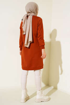 Design Free Armalı Uzun Tunik Taba - Tunik