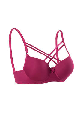 Desteksiz Micro Çapraz Sütyen Bordo 