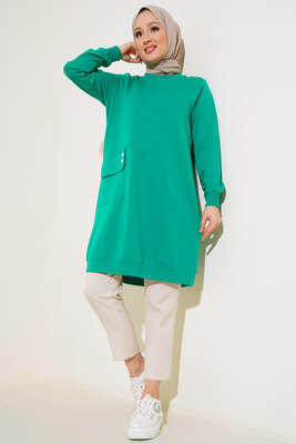Dikiş Detaylı Mega Cepli Tunik Benetton - Tunik