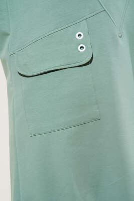 Dikiş Detaylı Mega Cepli Tunik Mint - Tunik