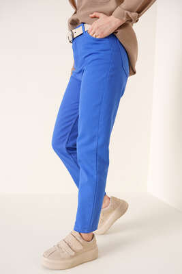 Düz Boyfriend Saks Pantolon - Süper Fırsat