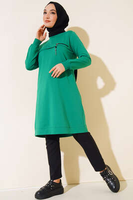 Fermuar Detaylı Tunik Benetton - Tunik