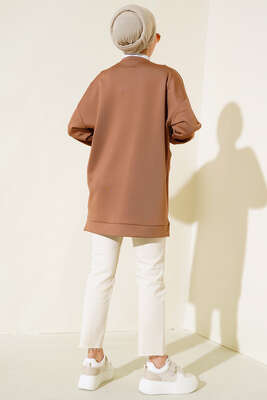 Fermuar Detaylı Tunik Camel - Tunik