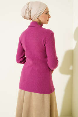 Fitilli Boğazlı Body Magenta - Bluz
